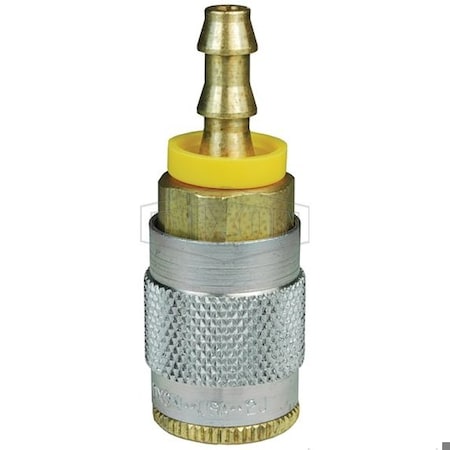 Dixon J Series Tru-Flate Automotive Quick Disconnect Pneumatic Hose Barb Coupler, 3/8 in Nominal, 300 psi 2JB3-B